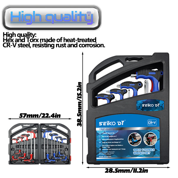 16-Piece Professional Hex Key Set - Home Repair & Maintenance Tools
