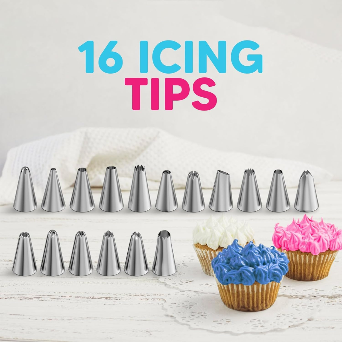 Piping Bags and Tips Set - 124 Pcs Cake Decorating Kit