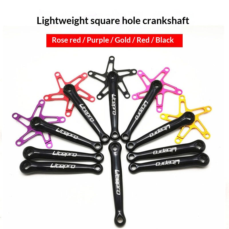 Ultra-Light Folding Bicycle Crankset - Square Hole Aluminum Alloy Bike Part