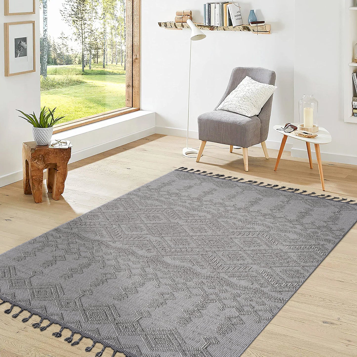 Guros C Ollection 8X10 White Traditional Indoor Outdoor Area Rug