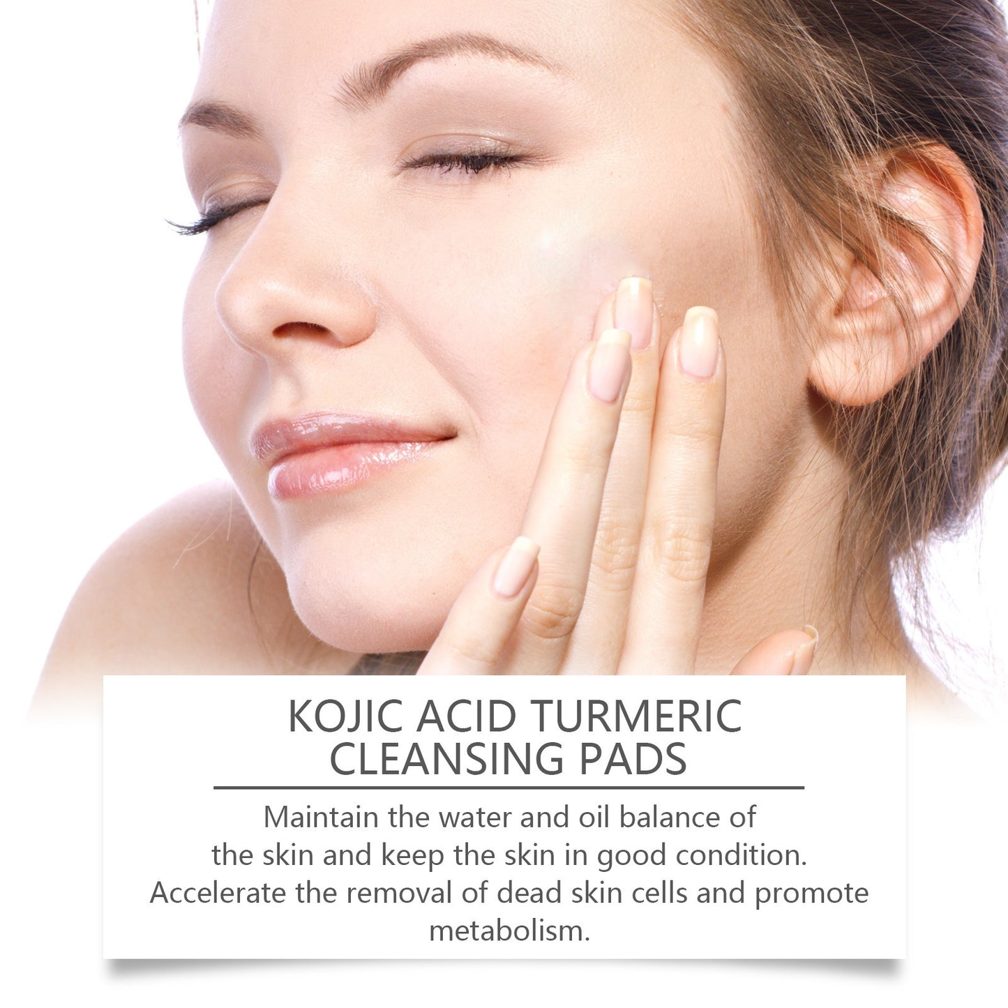 Turmeric Kojic Acid Cleansing Pads - 40 Count Exfoliating Face Wipes