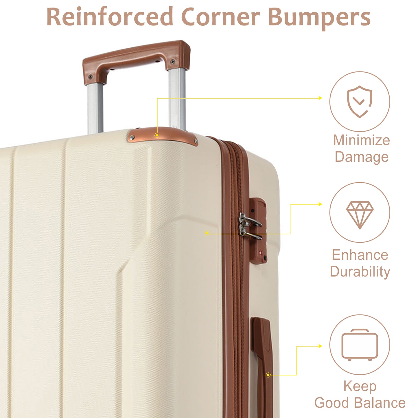 Expandable Hardshell ABS Luggage Set - 2 Piece with TSA Lock