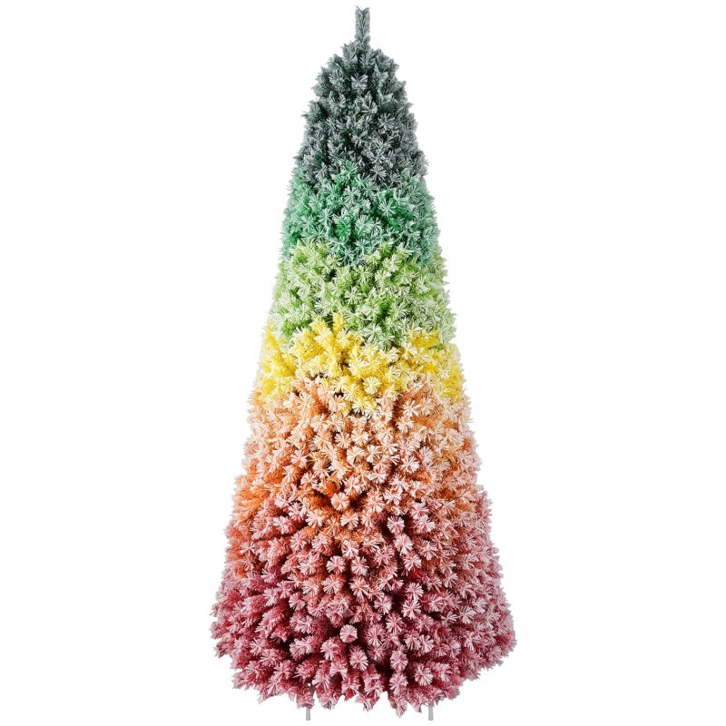 Artificial Rainbow Christmas Tree - Multiple Heights, PVC Tips