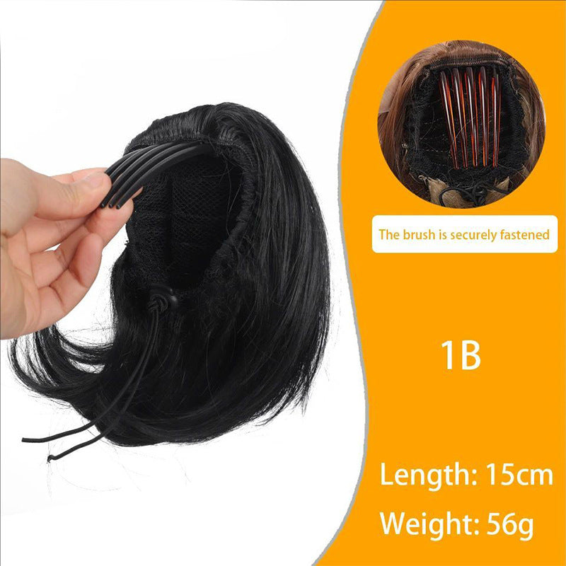 Hair Style Ponytail Wig with Drawstring Inset – Synthetic, Heat-Resistant