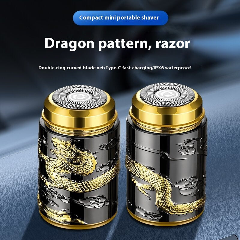 Rechargeable Body Electric Shaver with Dragon Relief Design