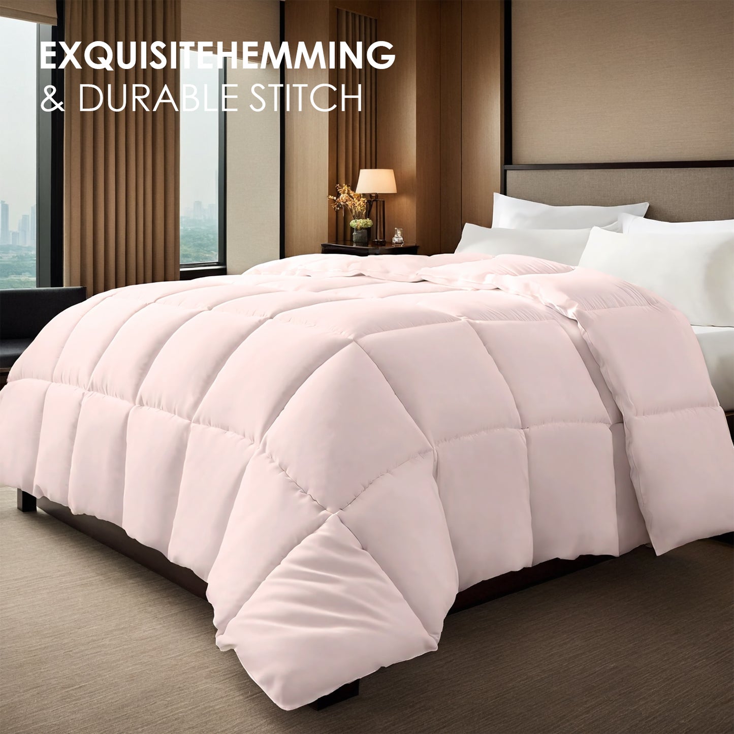 Pink Oversized Duvet - Enhanced Warmth & Comfort for All Beds