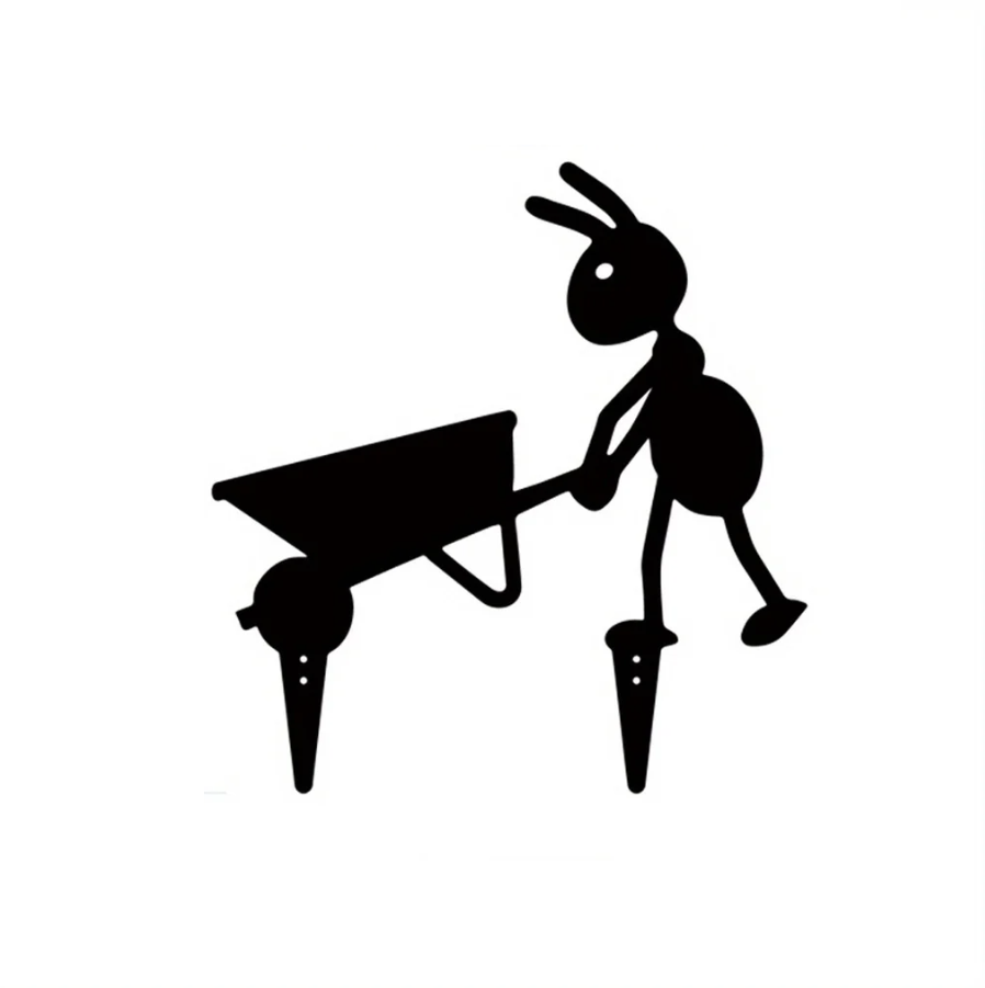 Iron Ant Garden Stake Outdoor Yard Art for Lawn Patio Decor