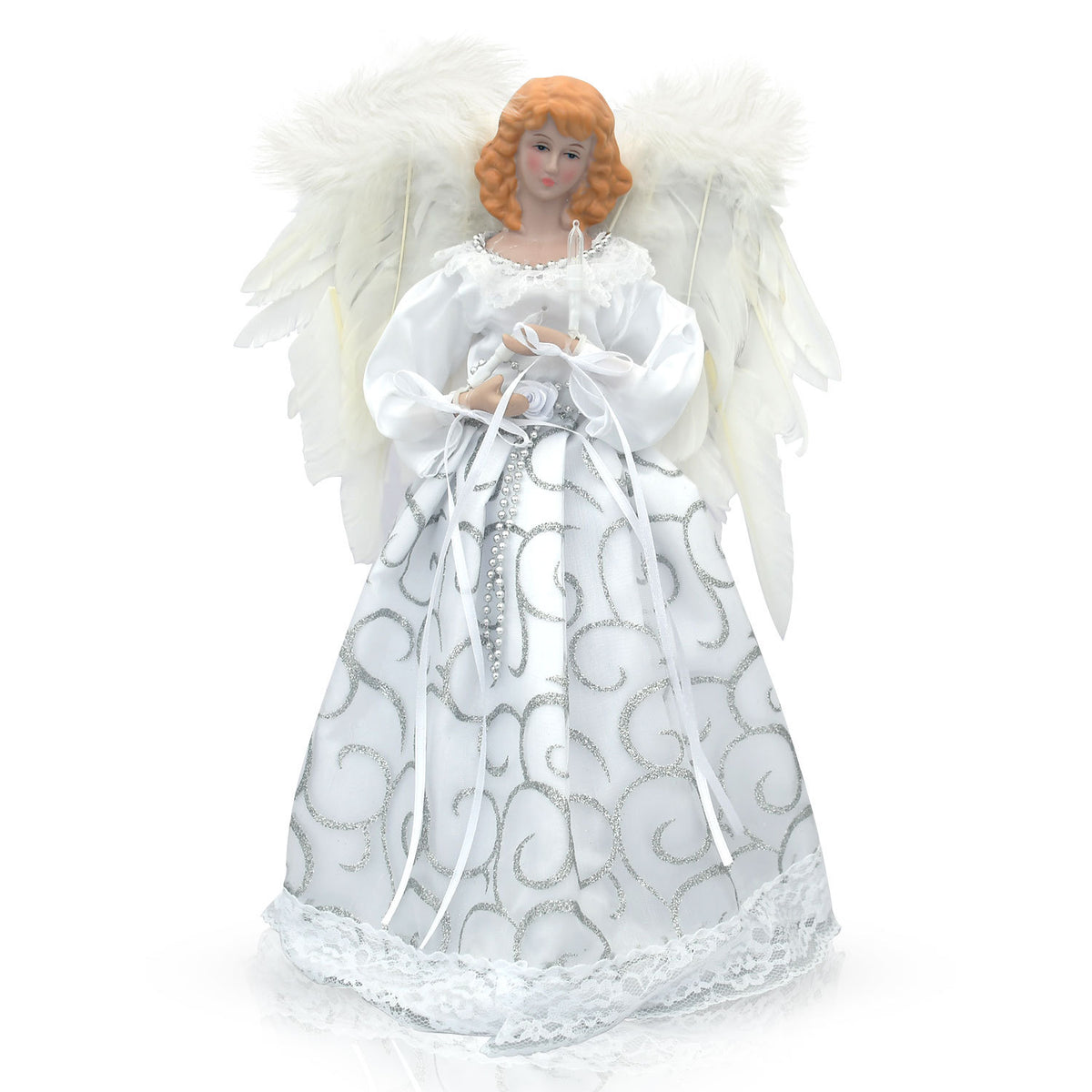 Christmas Tree Topper Angel Light Decoration - Silver & Gold Variants