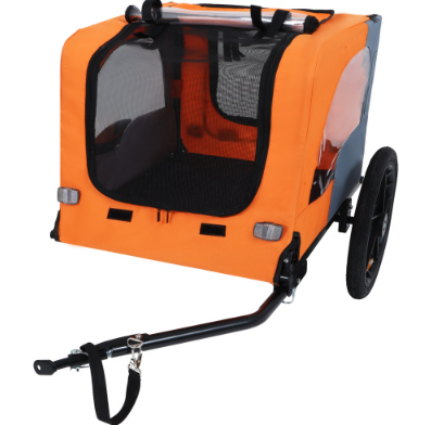 Heavy Duty Collapsible Pet Bike Trailer with All-Terrain Wheels & Universal Hitch