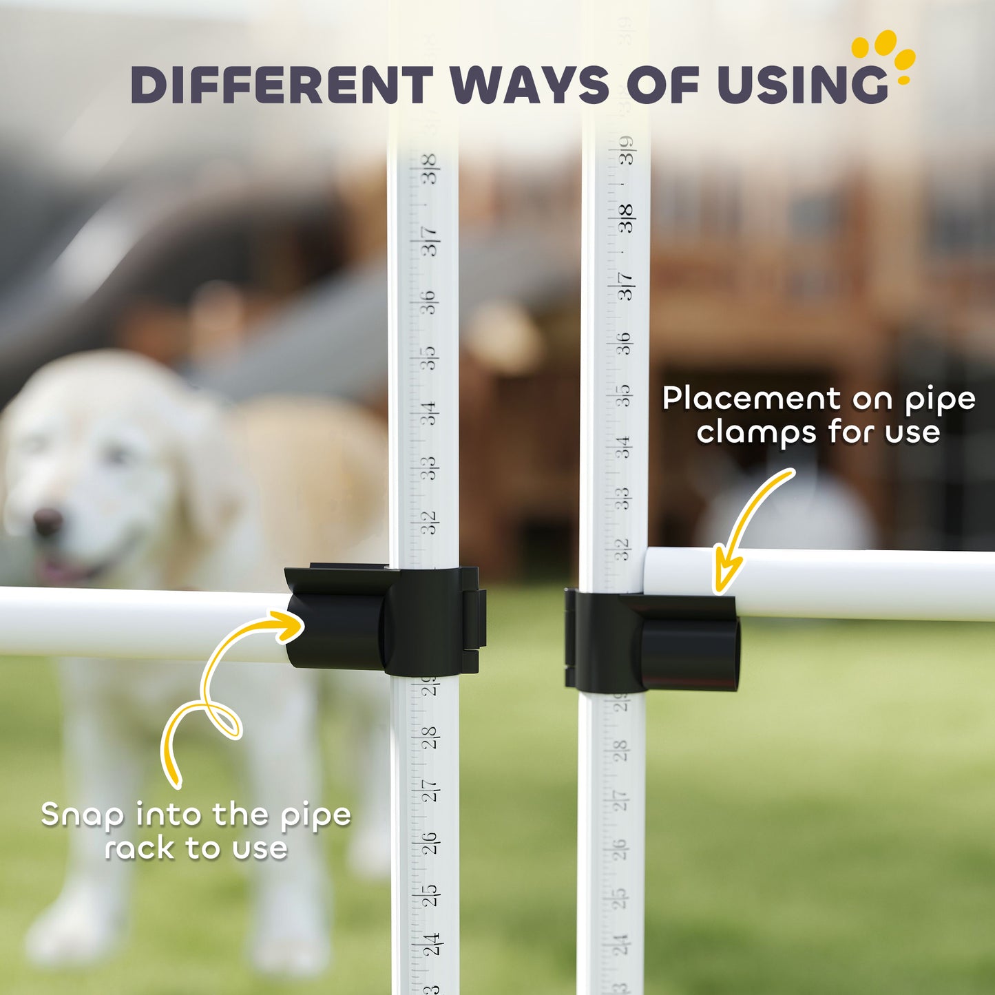Dog Agility Training Equipment Set with Adjustable Height Jumps & Carry Bag