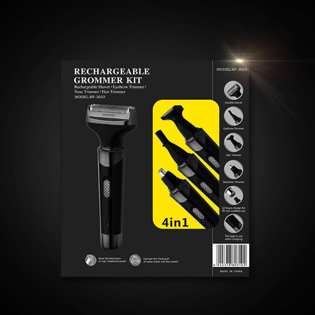 4-in-1 Electric Razor - Gentleman Black