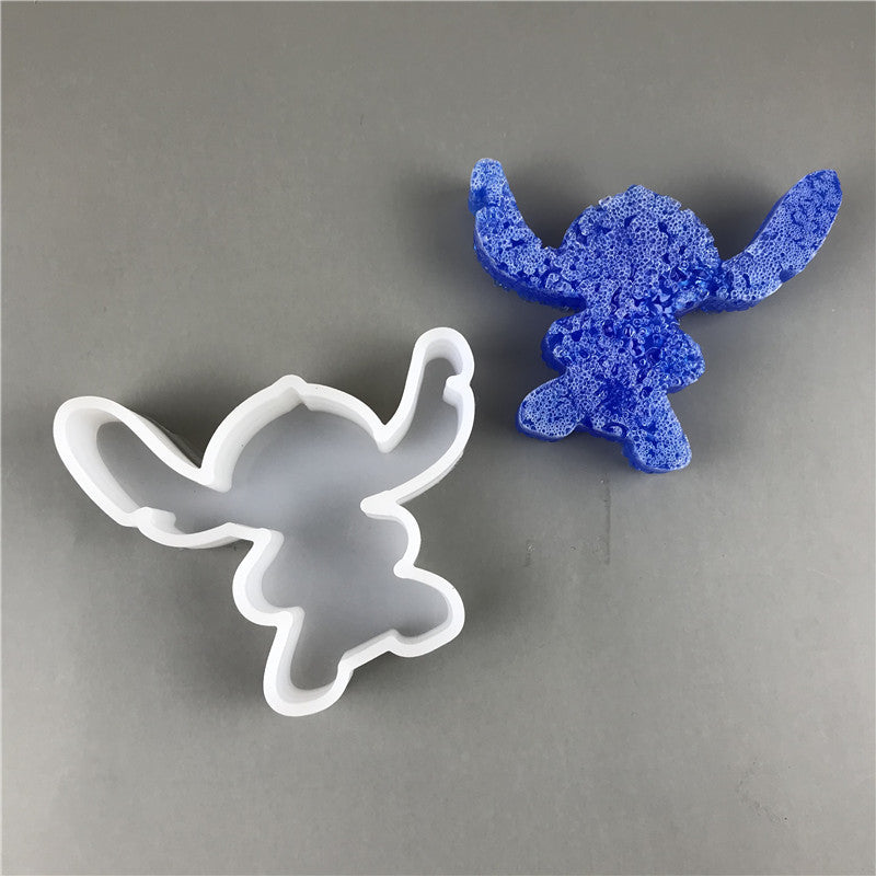 Star Aromatherapy Plaster Candle Silicone Mold - Irregular Shape, White