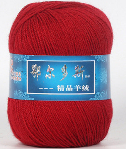 Hand-Knitted Cashmere Yarn for Knitting & Crocheting - Medium Coarse Pure Wool Thread