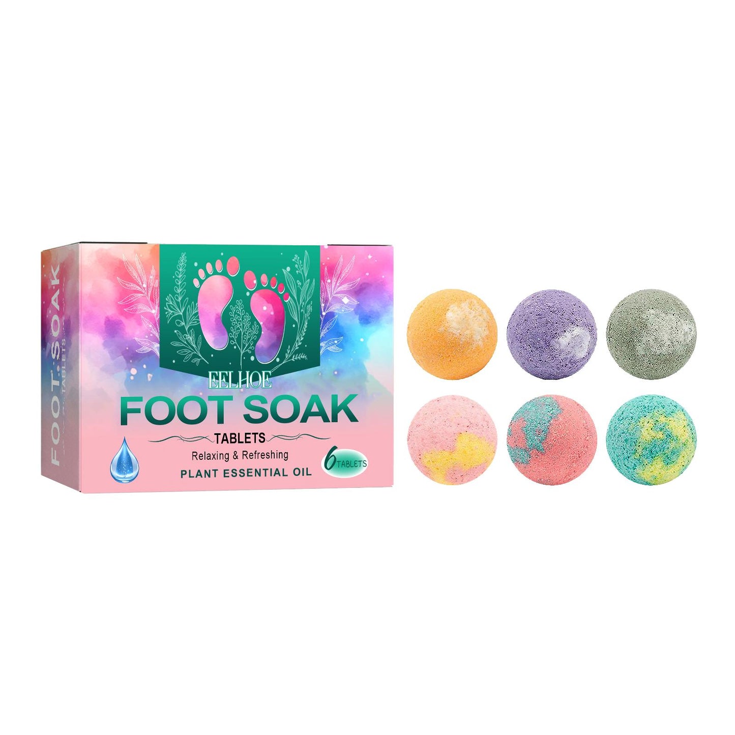 Ginger Essential Oil Foot Soak Bombs - Moisturizing & Deodorizing