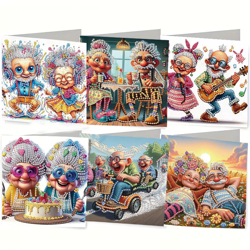DIY Diamond Painting Card Kit for Celebrations - 6 Pack