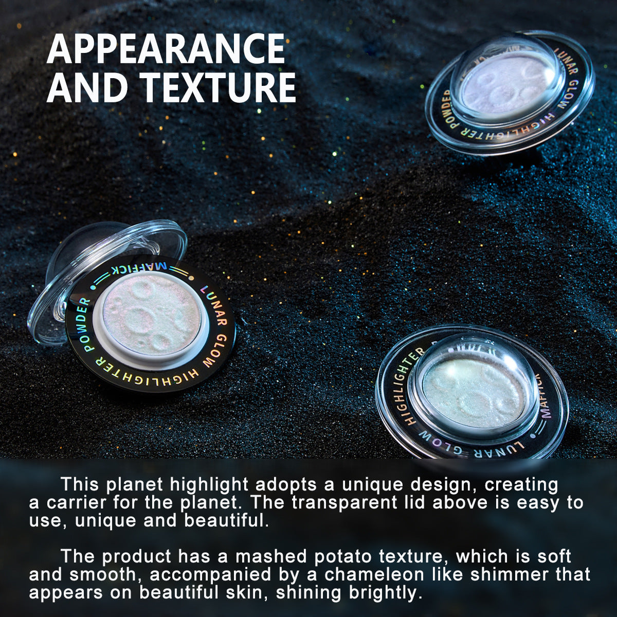 Brightening Body Highlight Powder with Glitter Effect - Full Body Makeup Set