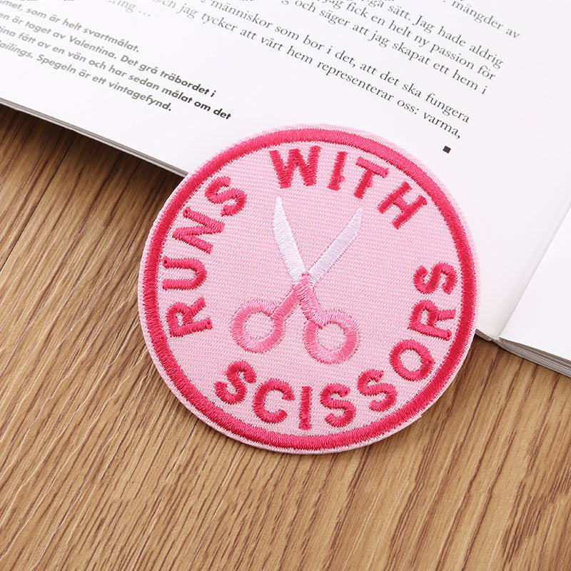 Embroidery Badge Round Cloth Sticker Set for DIY Crafts - 6.5cm