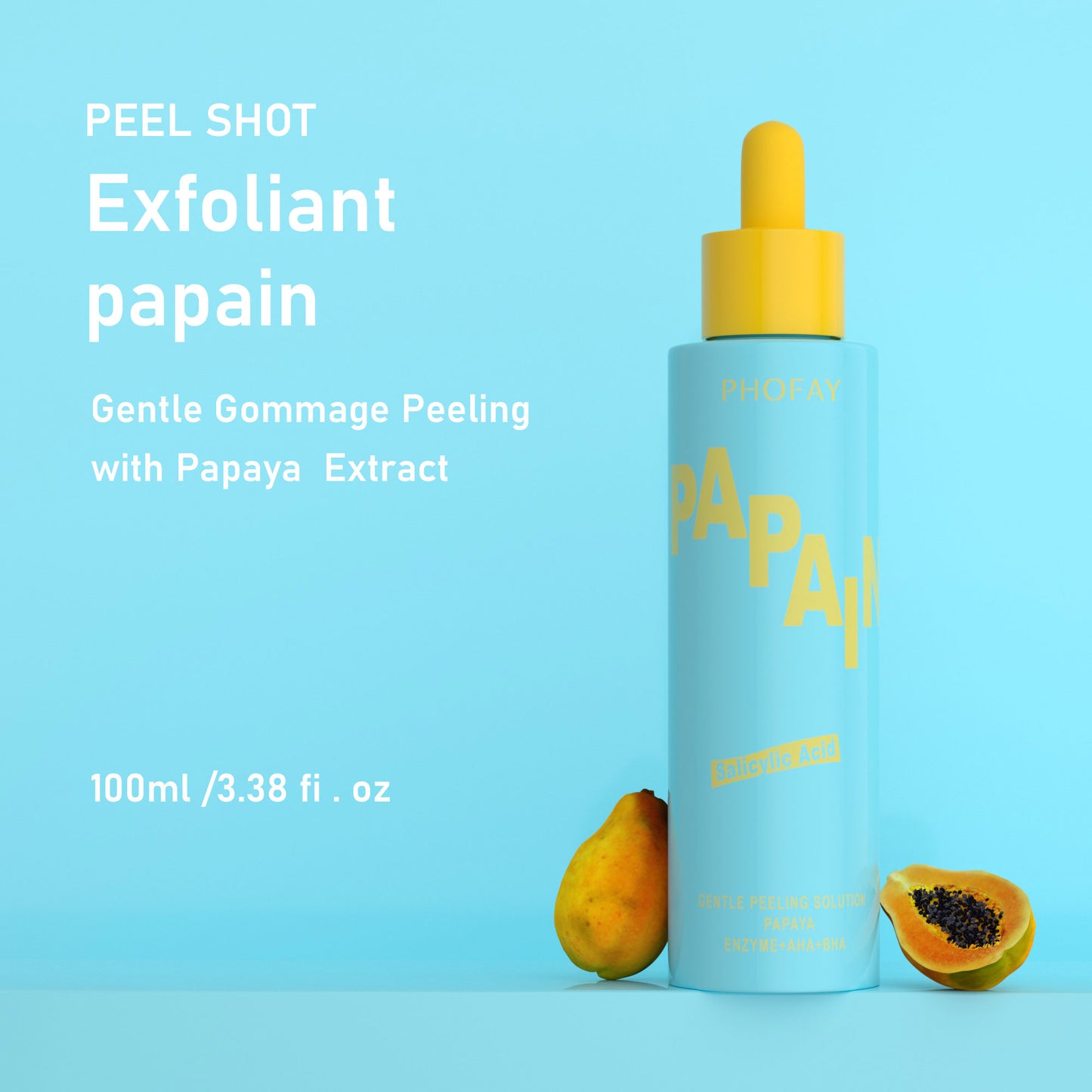 Papaya Enzyme Peeling Solution - AHA BHA Exfoliating Face Treatment