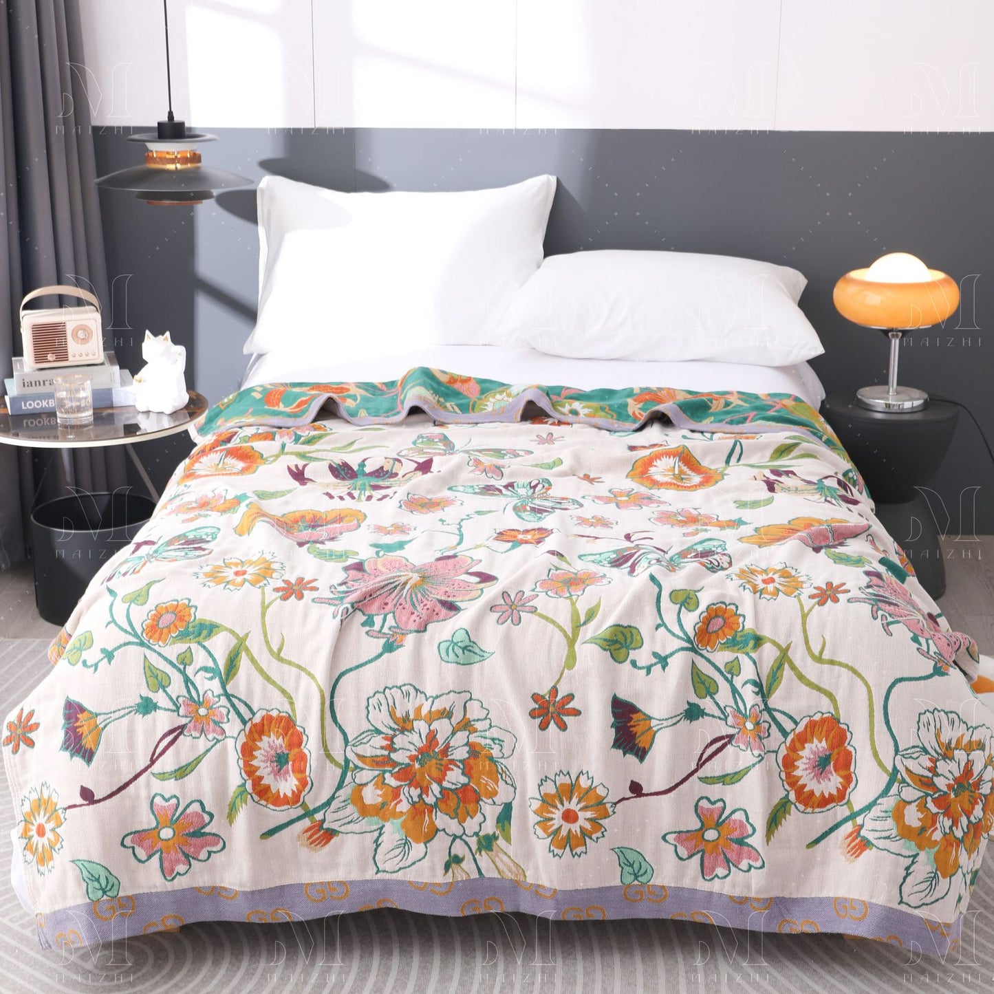 Multi-Layer Cotton Gauze Blanket for Sofa and Home Decor