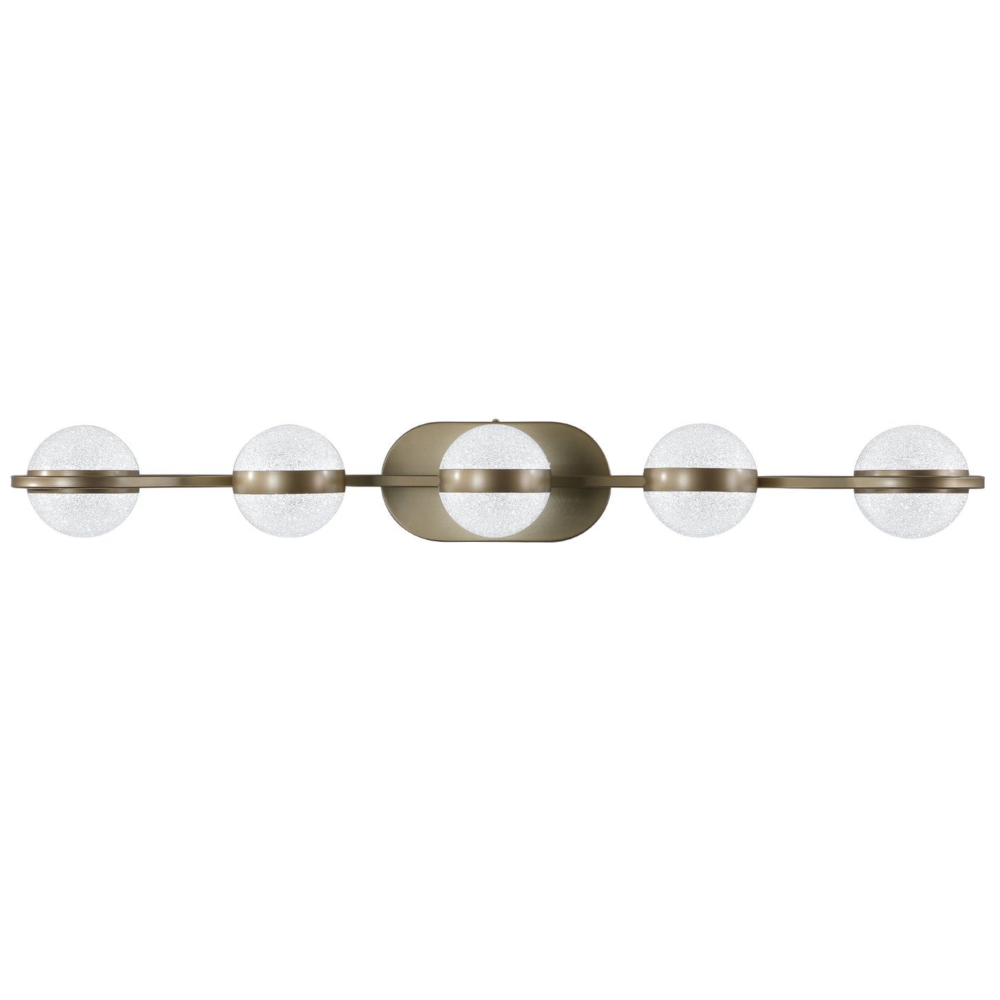 Modern Bathroom Vanity Light Fixture - 5 Bulb Crystal Shades