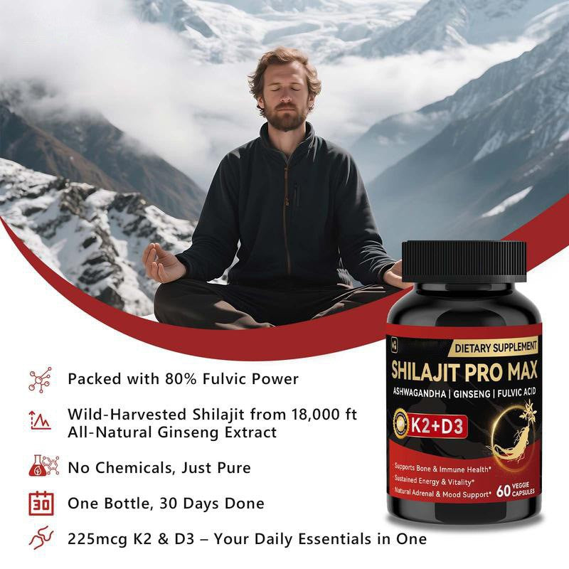 Shilajit Capsules with Vitamins for Adults