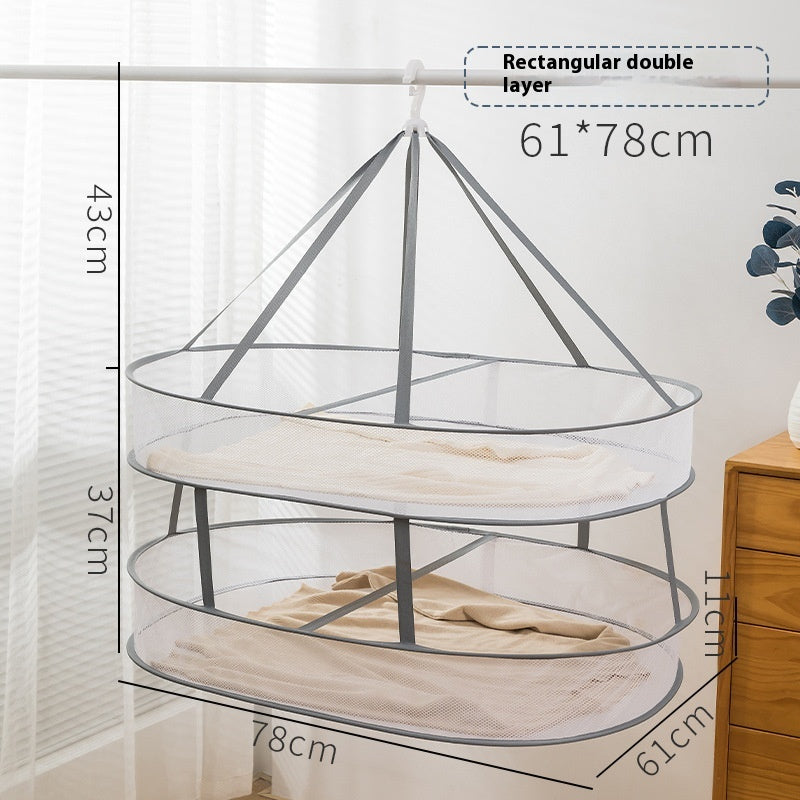 Foldable Large Flat Sweater Storage Basket Anti-Deformation Clothes Organizer