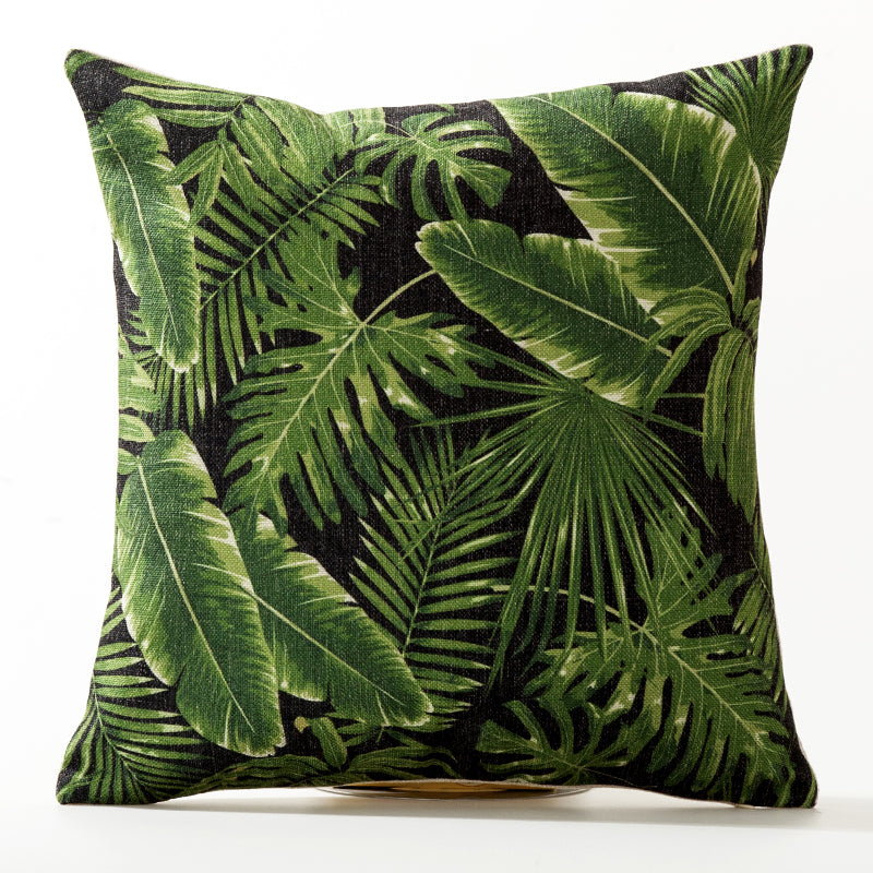 American Style Yellow Bottom Plant Pillowcase 45x45cm Home Decor Cushion Cover