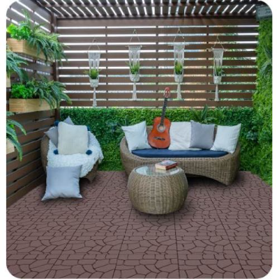Interlocking Deck Tiles 44 Pack Waterproof Outdoor Patio Flooring 12x12 Square