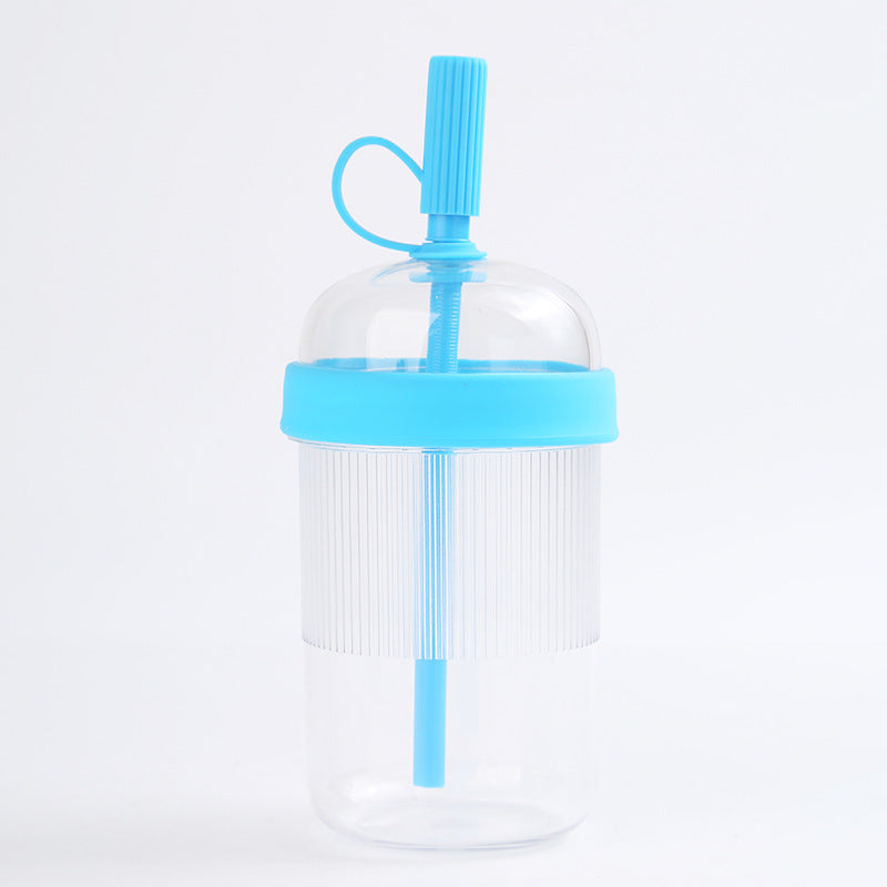 Large-Capacity Water Bottle with Straw - 540ml, Multiple Colors