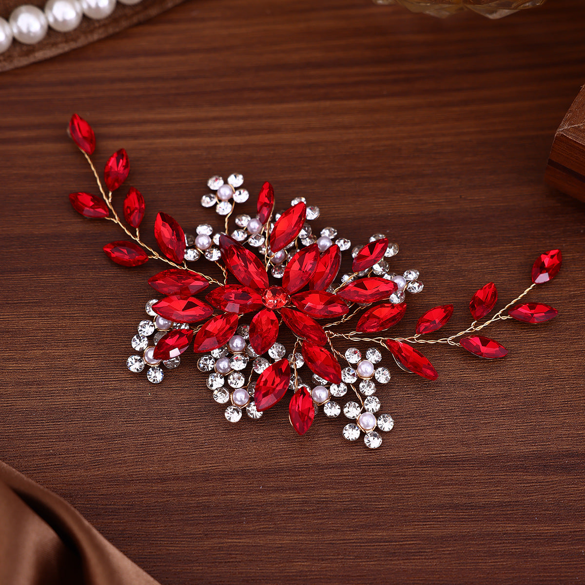 Bridal Rhinestone Hair Band Headdress Handmade Headband