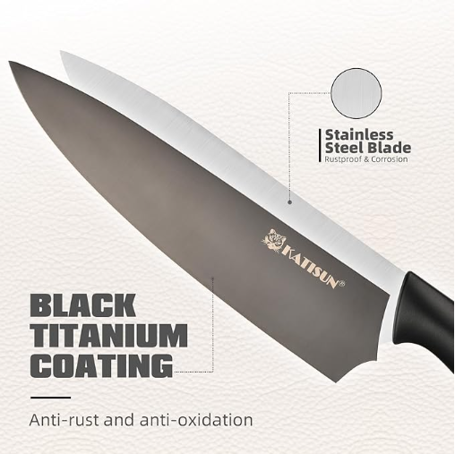 15-Piece High Carbon Stainless Steel Knife Set with Block