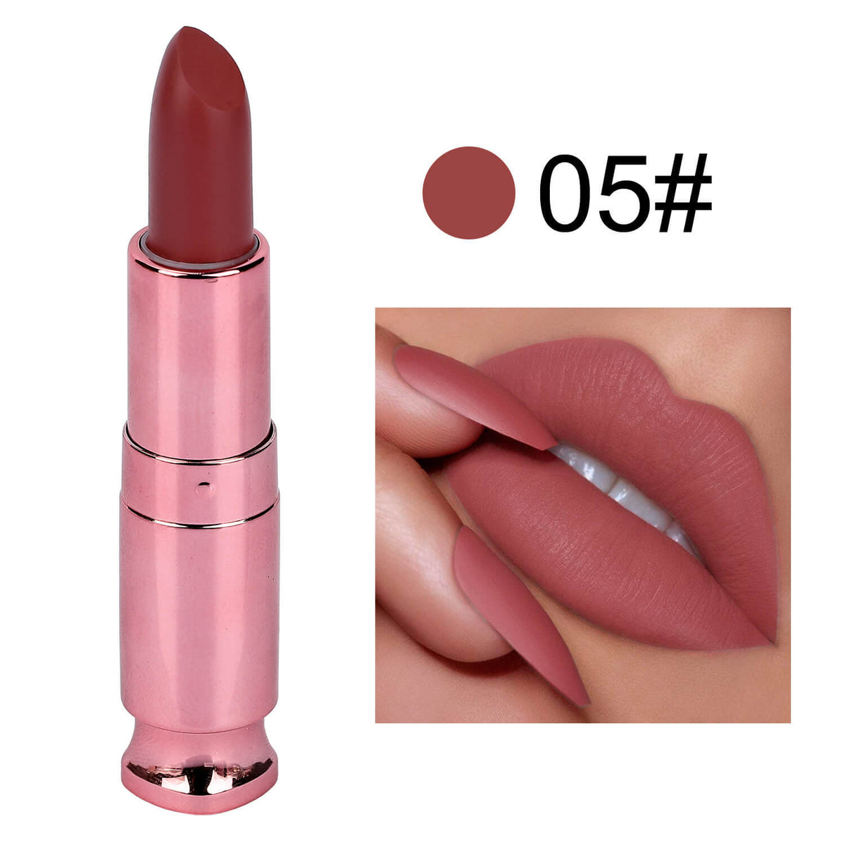 Long Lasting Matte Lipstick No Stain Easy to Color Lip Balm for Lips