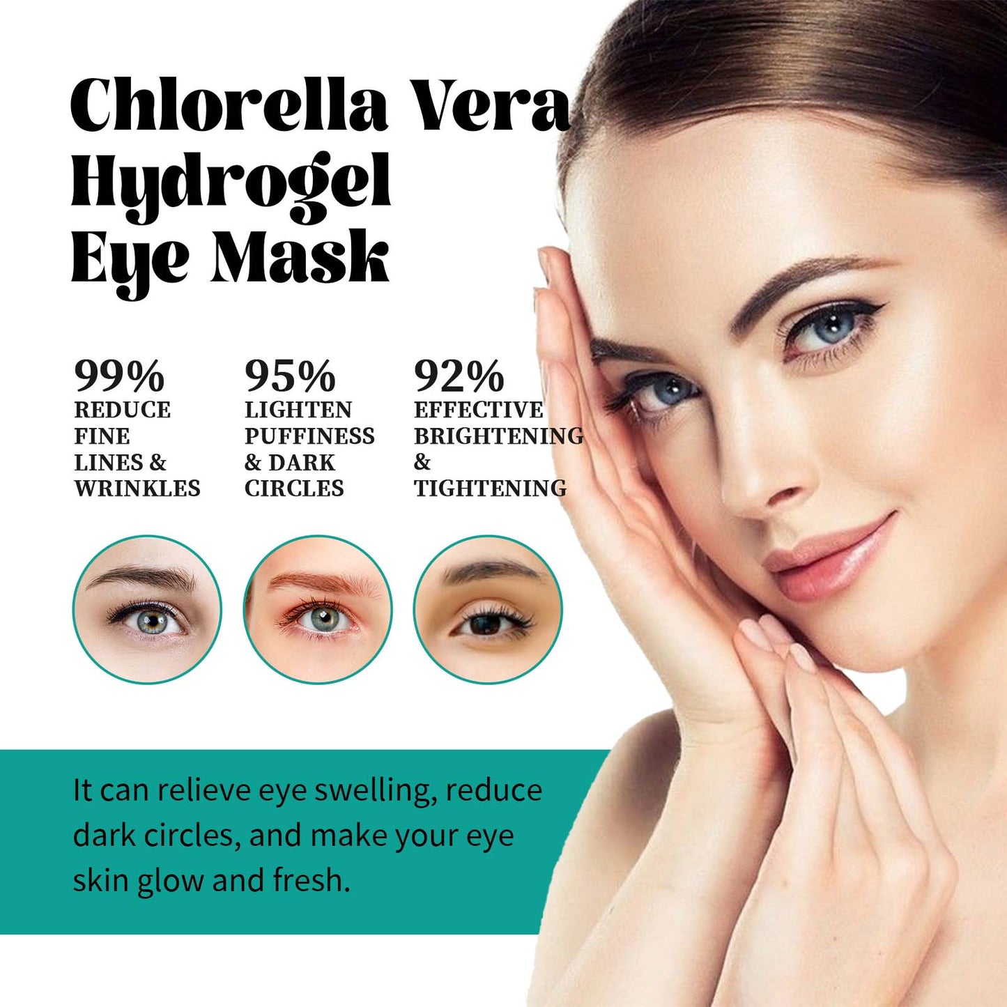 Chlorella Vera Hydrogel Eye Mask - Moisturizing & Anti-Aging Treatment