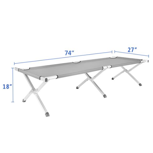 Portable Folding Camping Cot - Army Green, Lightweight Design