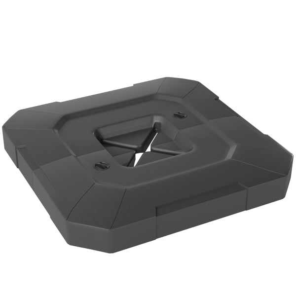 2-Piece Outdoor Umbrella Base Weights - Black HDPE