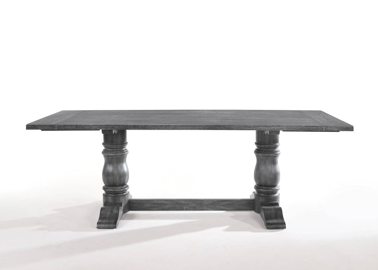 7-Piece Weathered Gray Dining Room Set - Rectangular Table & Chairs