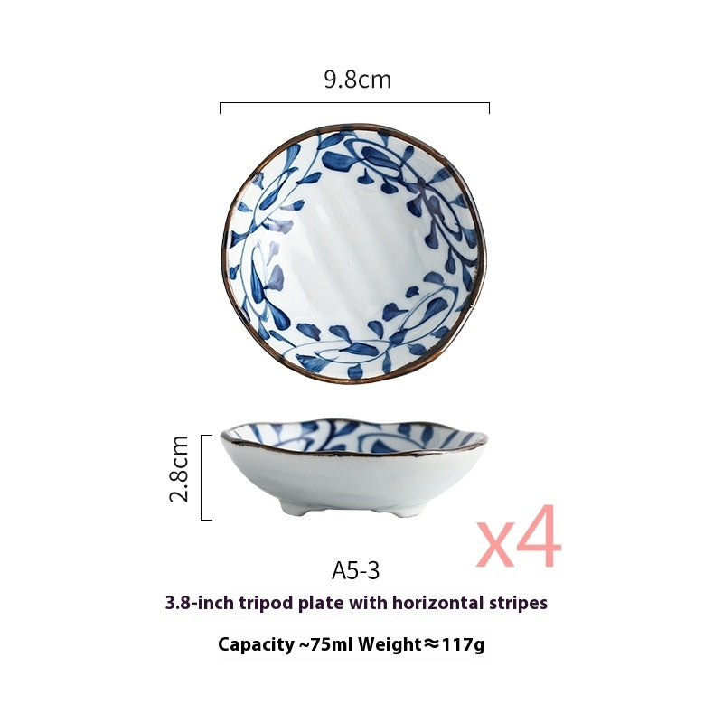 Ceramic Soy Sauce Dipping Dish - Handmade 4-Inch Tableware for Condiments
