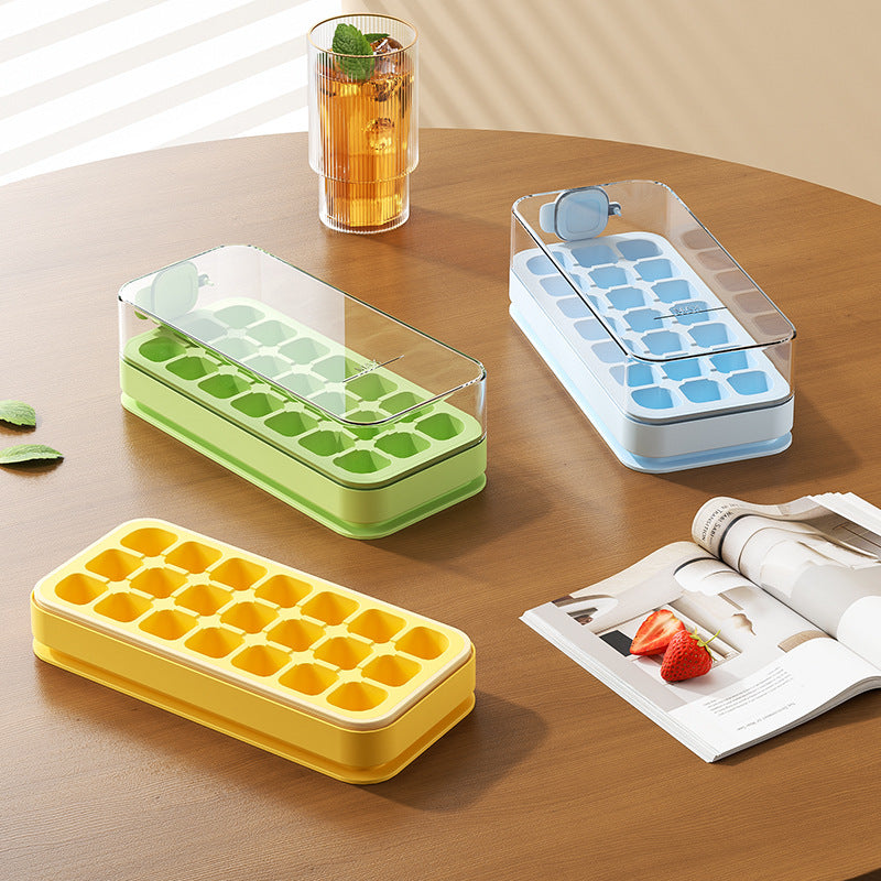 Food Grade Plastic Ice Tray Mold - 21 Grid, Multi-Color Options