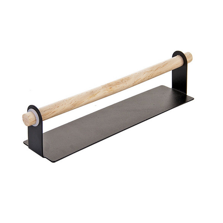 Adhesive Wall Hanging Towel Rack - Punch-Free Metal Kitchen Bathroom Organizer