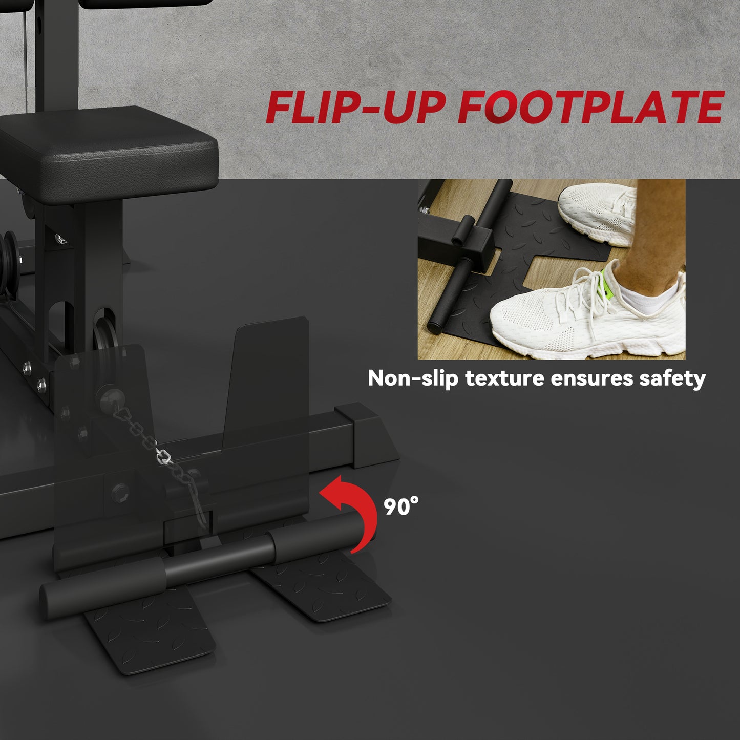 Lat Pull Down Machine with Adjustable Seat & Low Pulley - Black