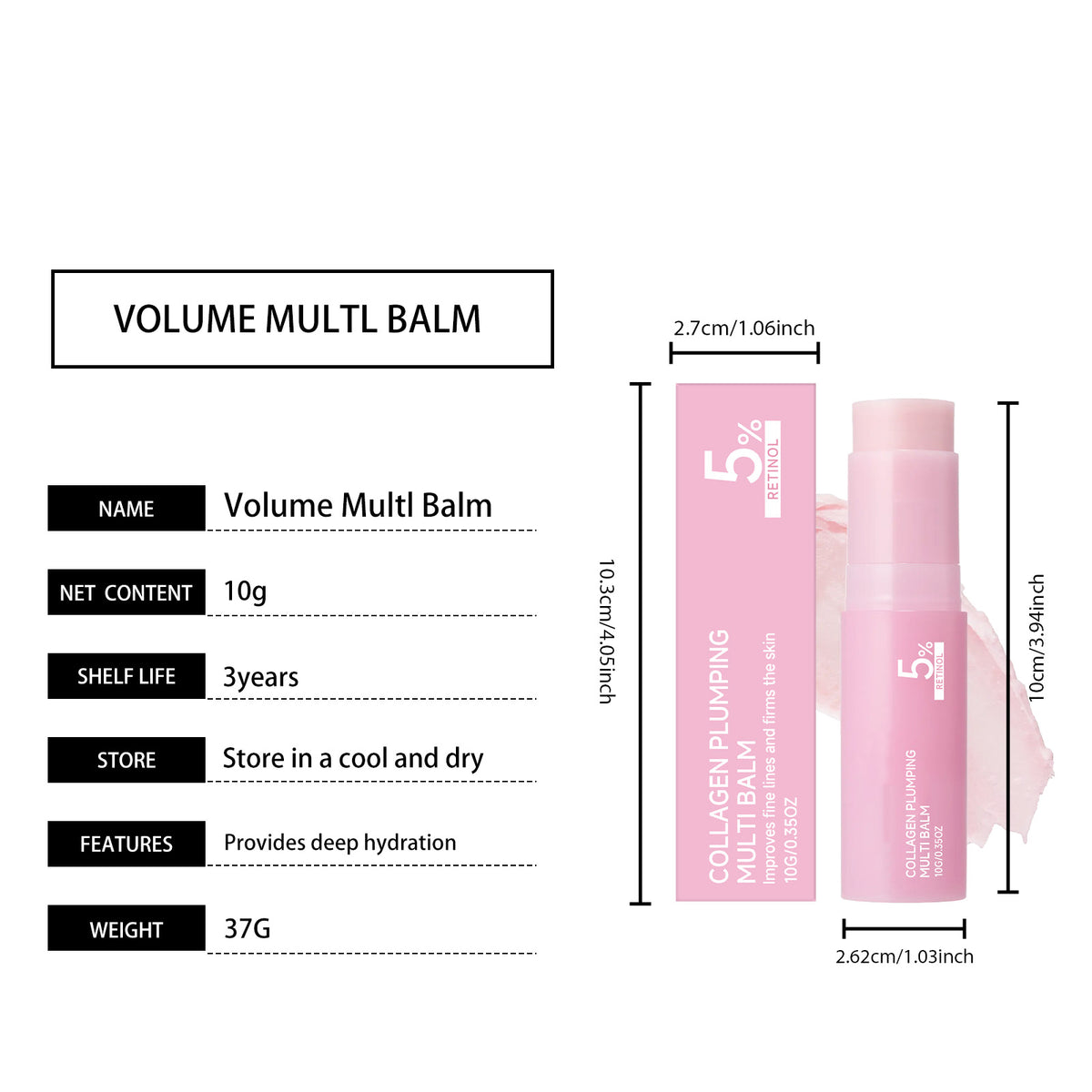 Plump Multi-Effect Moisturizing Stick 10g Box