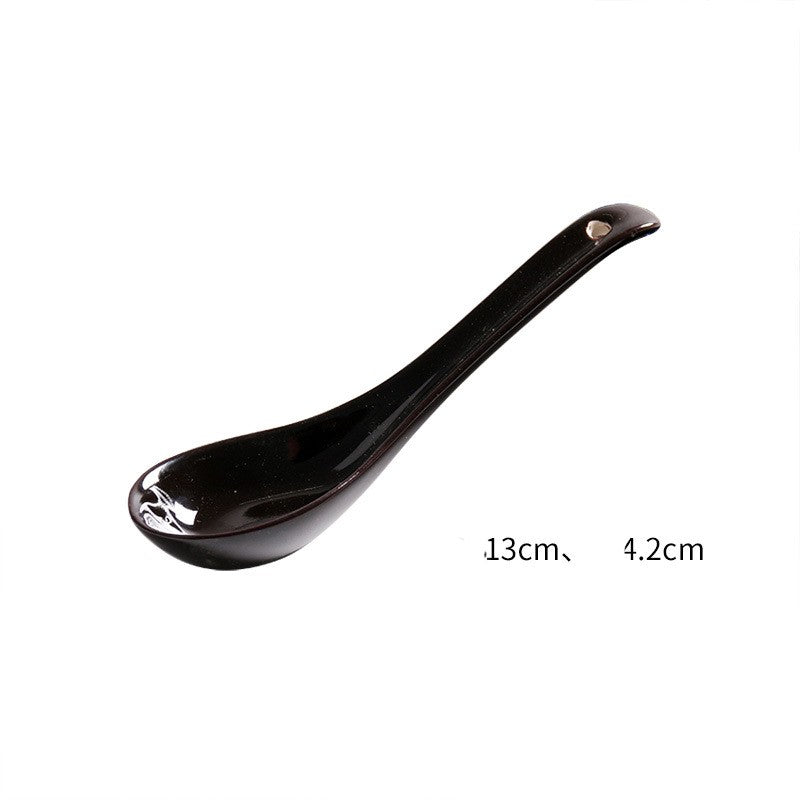 Ceramic Long Handle Spoon Kitchen Utensil Household Cooking Tool