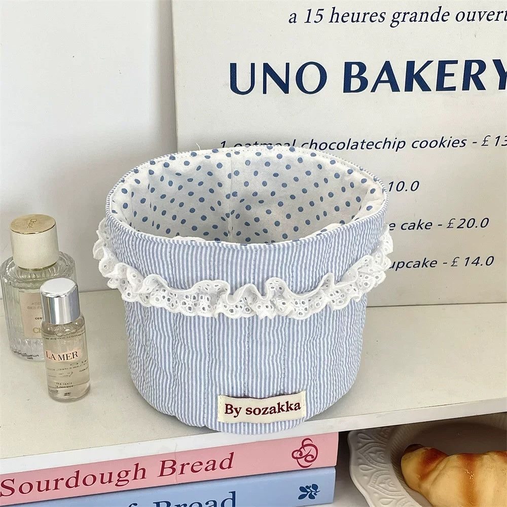 Fabric Desktop Storage Organizer for Odds and Ends, Snacks & Trinkets