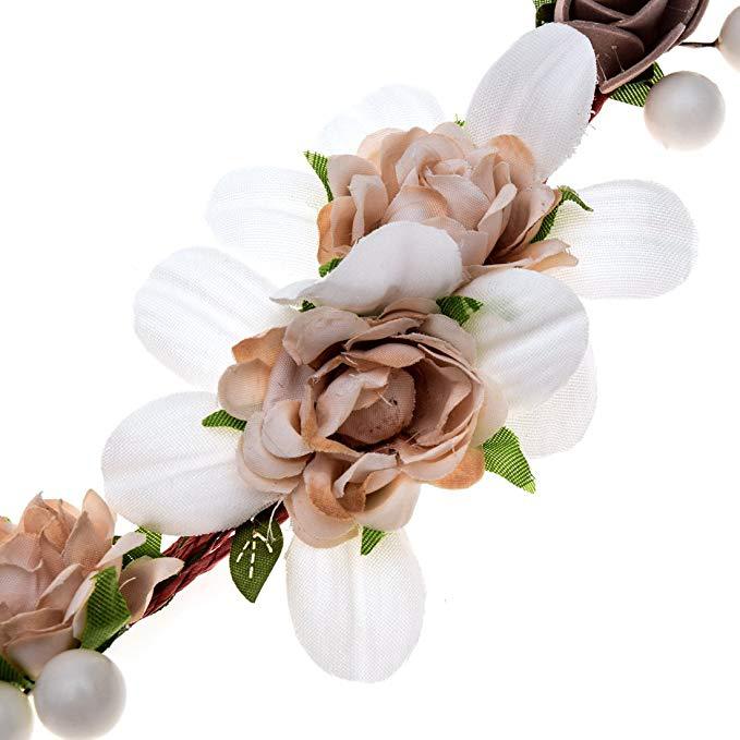 Flower Simulation Rose Wreath Headband - Multiple Colors