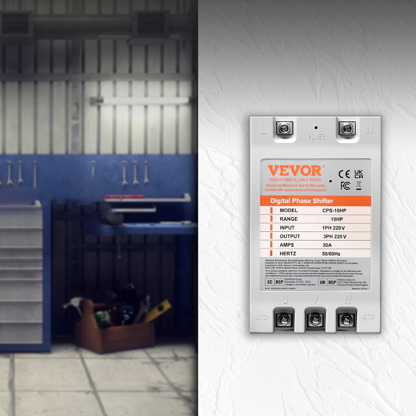 3 Phase Converter 10HP 220V Single to Three-Phase Power Converter for Motor Equipment