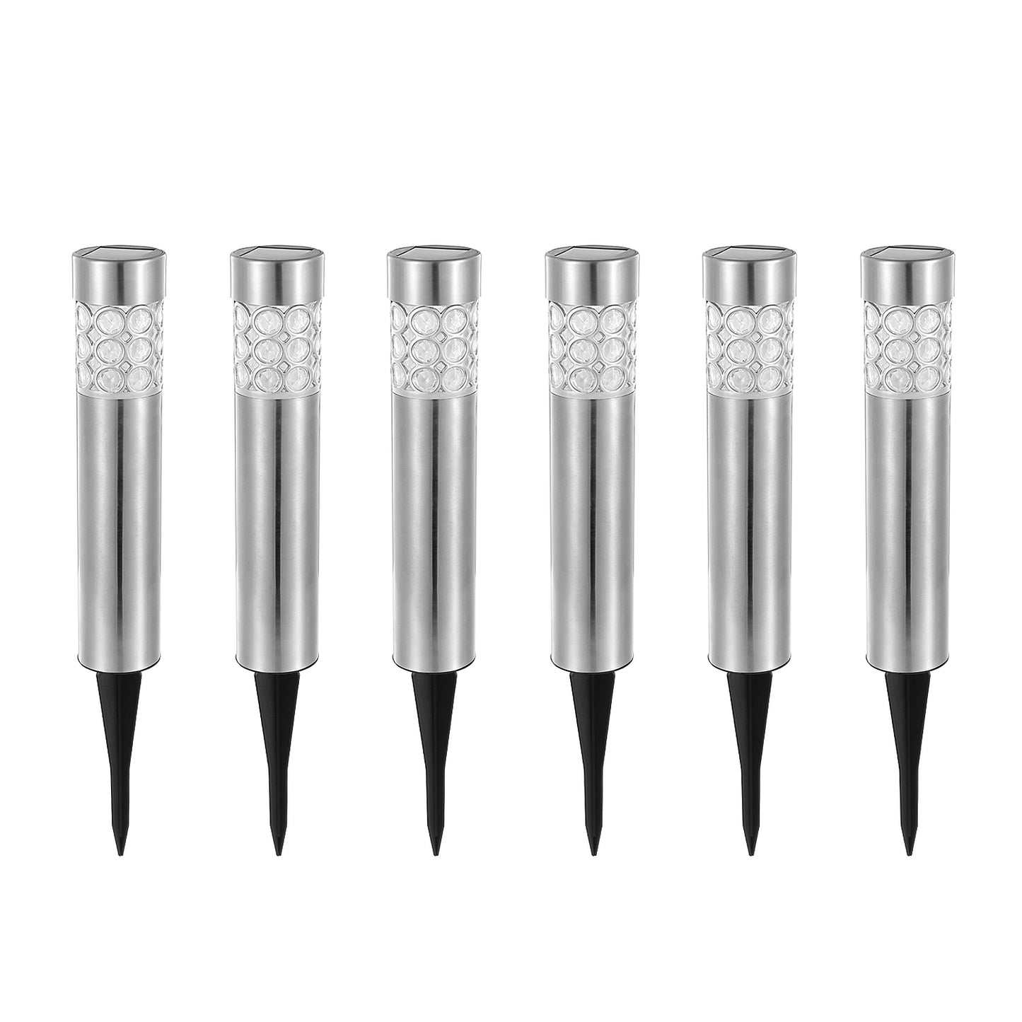 6Pcs Solar Pathway Lights Waterproof RGB Garden Walkway Lighting