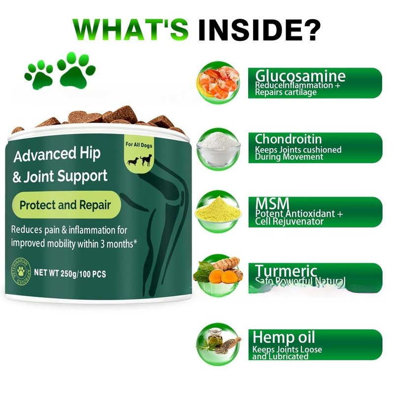 Dog Joint Health Chewable Tablets - 250g Can