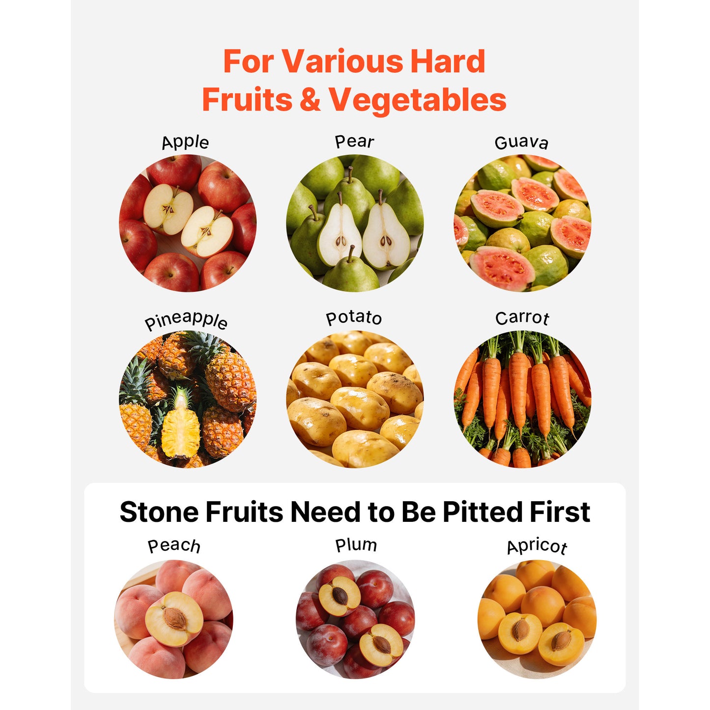 Electric Fruit Crusher 1100W for Apples Pears Pineapple & More - SUS304 Steel, High Capacity