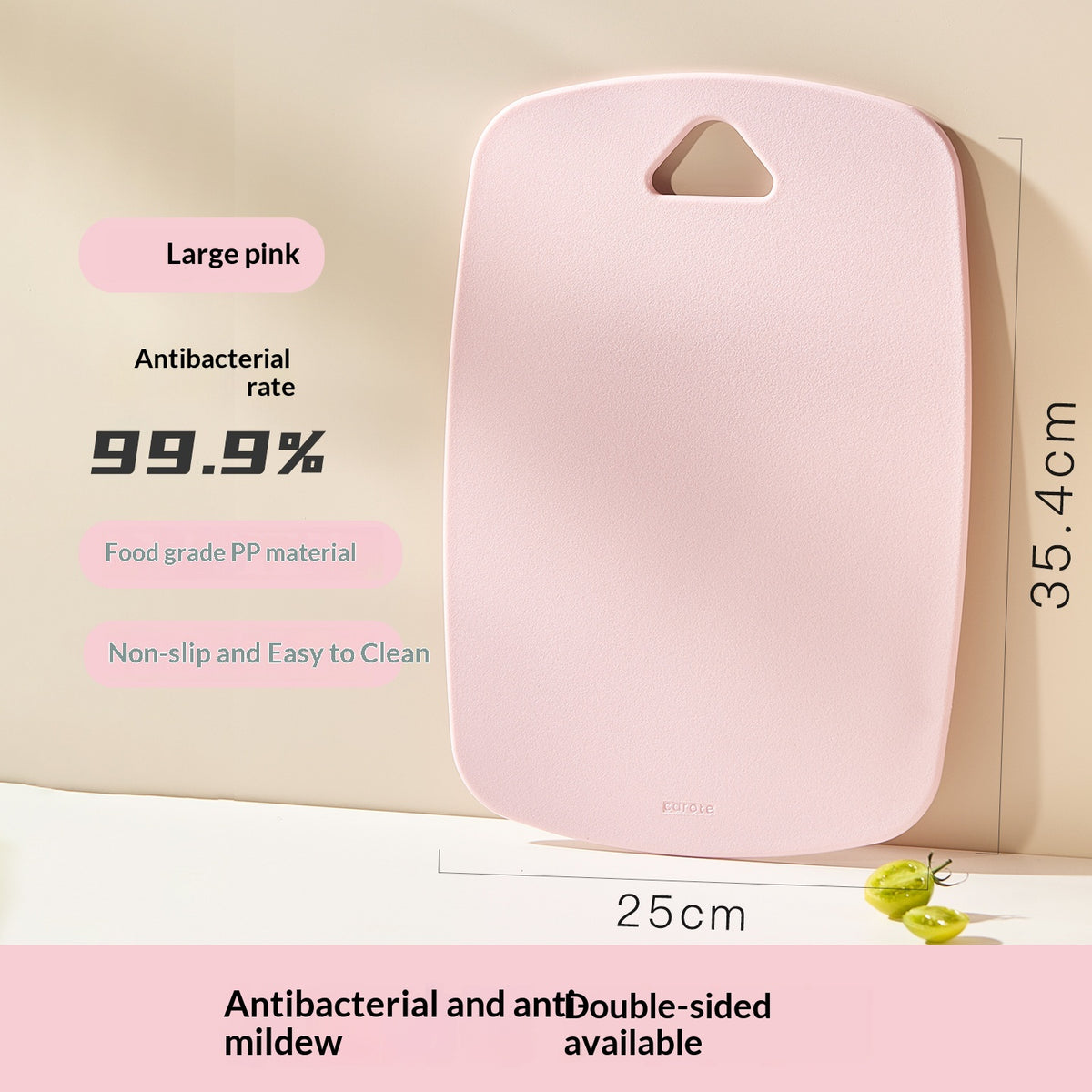 3-Piece Fruit and Vegetable Cutting Board Set - Assorted Colors