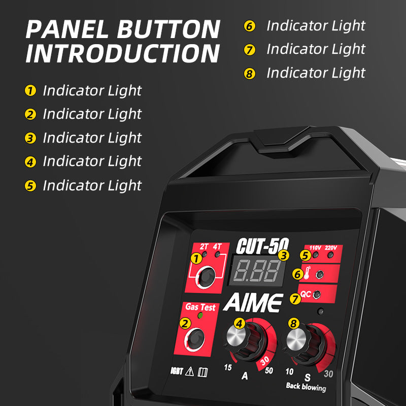 Portable Argon Arc Cutting Machine with LED Panel - 43A Plasma Cutter